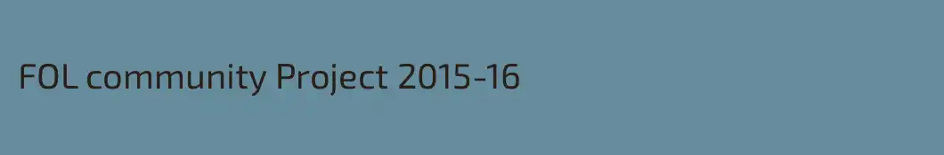 FOL community Project 2015-16